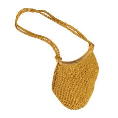 Vintage Rodo Woven Gold Bag