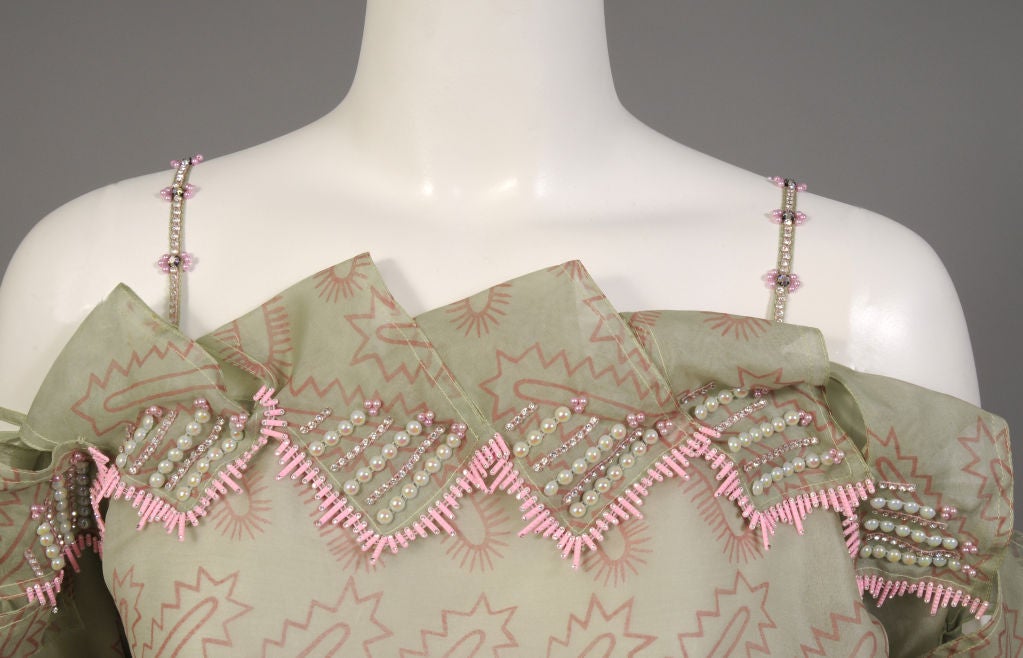 Zandra Rhodes Hand Painted Dress & Petticoat