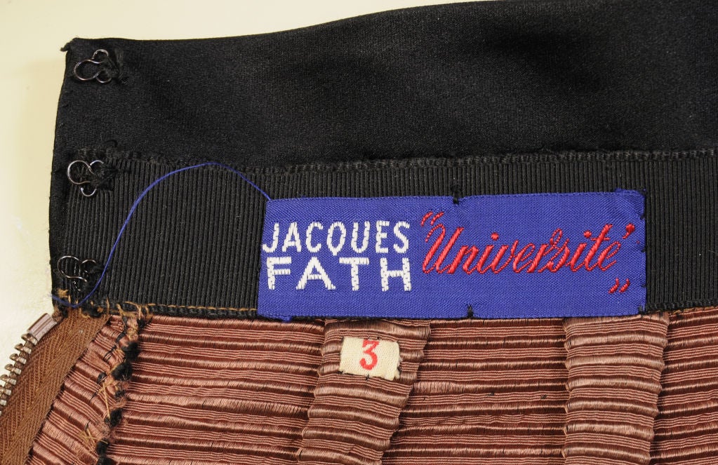 Rare Jacques Fath Universite Skirt 1