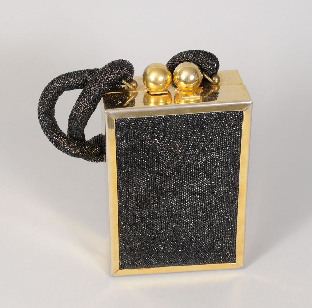 1940's Beaded Box Bag For Sale at 1stdibs