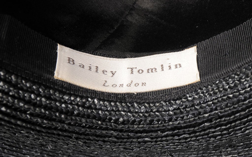 Black Bailey Tomlin Silk and Straw Hat