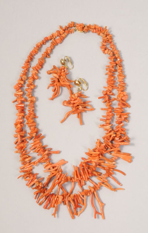 Women's Branch Coral Necklace & Earrings