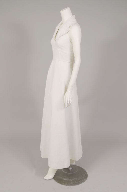 Cotton Pique Halter Dress