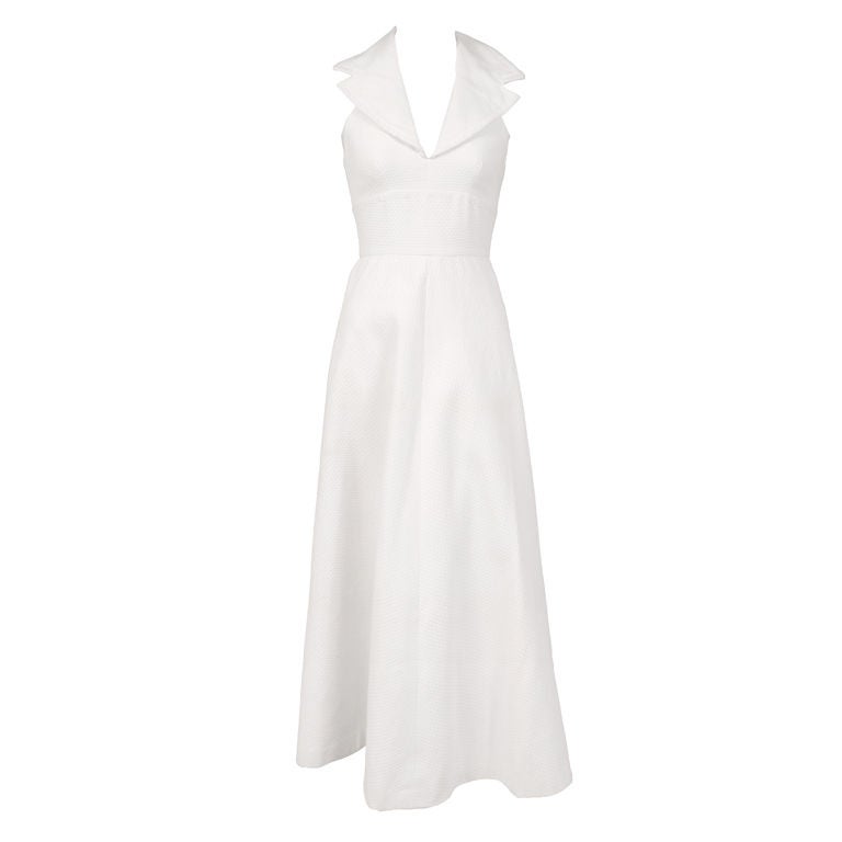 Cotton Pique Halter Dress at 1stdibs