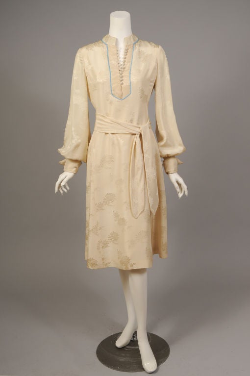 Beige Tina Leser Original China Silk Dress