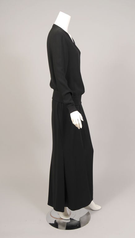 Valentino Haute Couture Silk Top, Long Skirt and Matching Pants In Excellent Condition For Sale In New Hope, PA