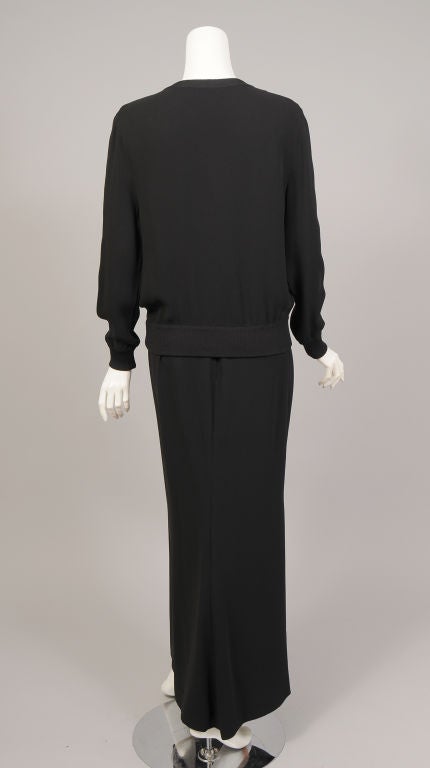 Women's Valentino Haute Couture Silk Top, Long Skirt and Matching Pants For Sale