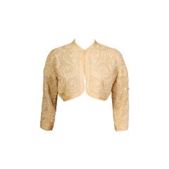 Vintage Beaded Chiffon Jacket