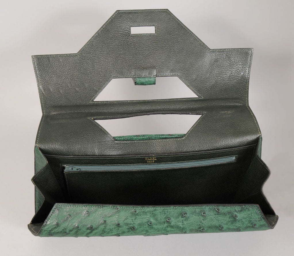 Harel, Paris Oversized Ostrich Clutch 1