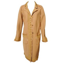 Fendi Gold Beaded & Gold Soutache Embroidered Coat 12