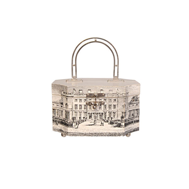 Fornasetti Style Box Bag