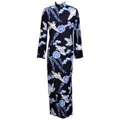 George Halley Oriental Print Dress