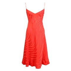 Stavropoulos Red Silk Slip Dress 