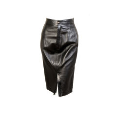 Alaia Leather Skirt 6