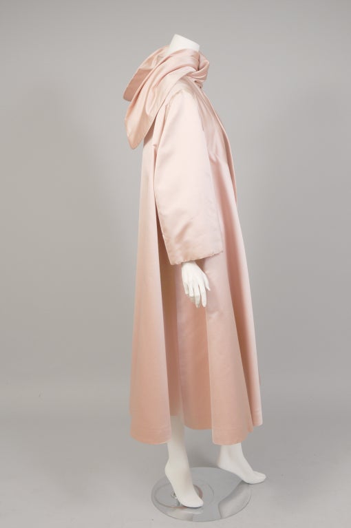Women's 1950;s Traina-Norell Silk Satin Evening Coat