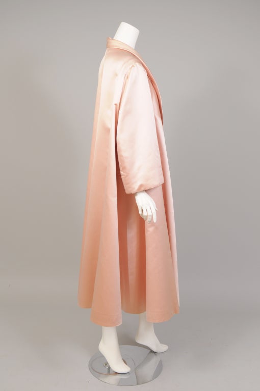 1950;s Traina-Norell Silk Satin Evening Coat 1