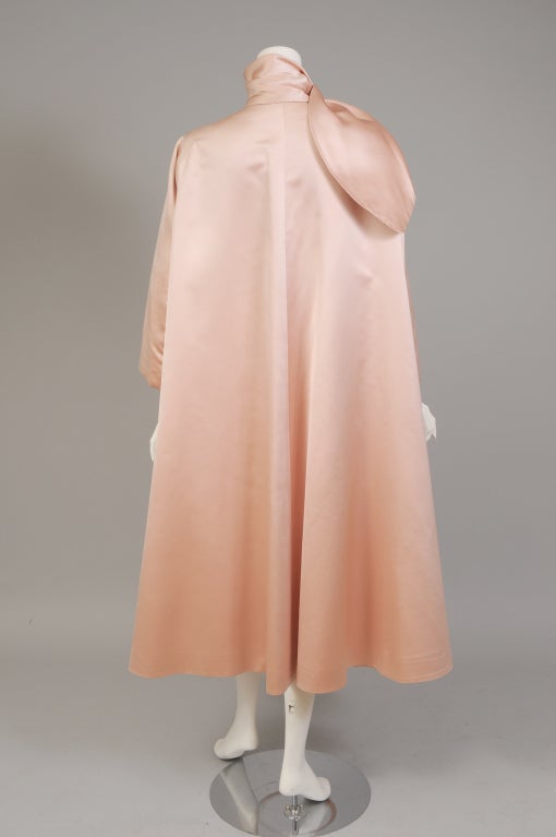 1950;s Traina-Norell Silk Satin Evening Coat 2