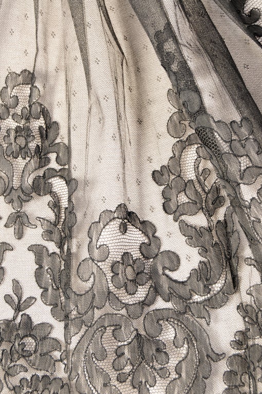 Mainbocher 1950s Chantilly Lace Dress 2