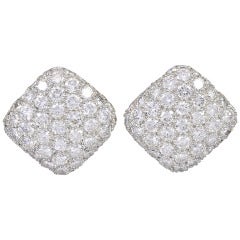 Tiffany & Co. Pave Diamond Gold Clip Earrings