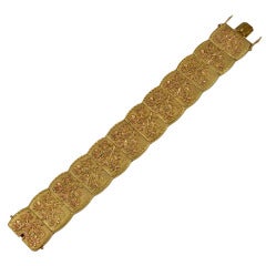 Engraved Panel Link Bracelet