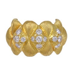 Henry Dunay Sabi Finish Diamant und Gold Ring