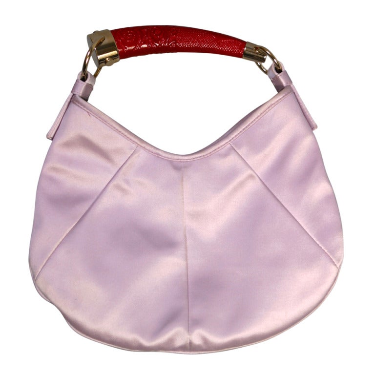 Yves Saint LAURENT rive gauche parma silk satin evening handbag For Sale