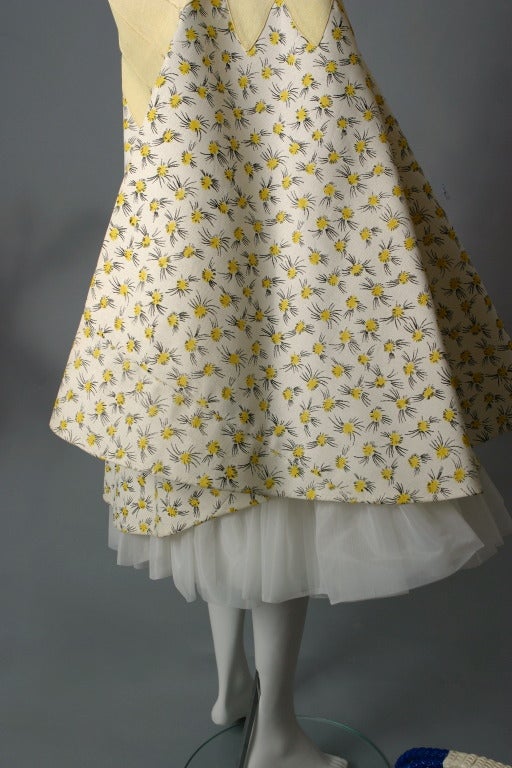 1950s Original Italian straw corolle skirt For Sale 6