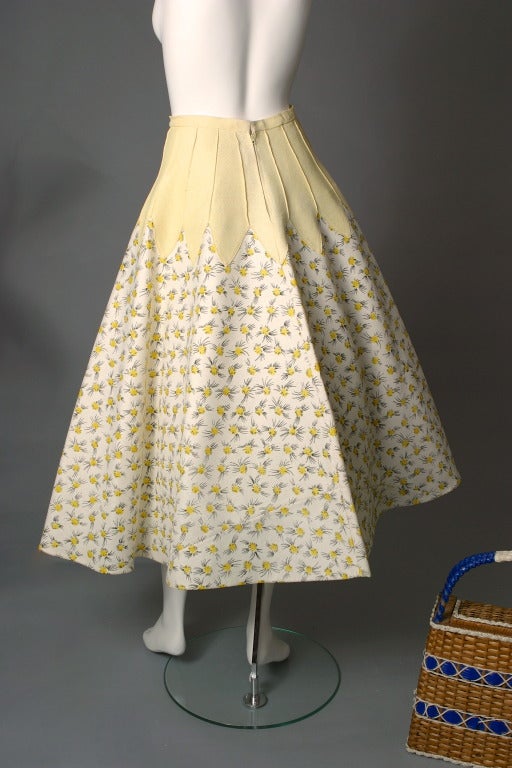 Women's 1950s Original Italian straw corolle skirt For Sale