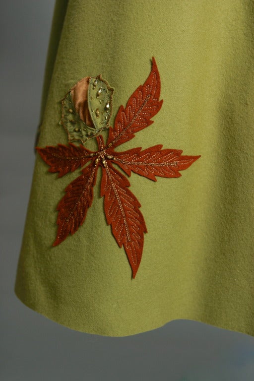 1950s Lanvin - Castillo ''chalet '' appliqué and embroidered skirt For Sale 5