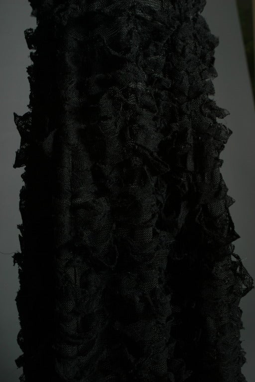 2001 Tom FORD for Yves Saint Laurent long frayed guipure skirt For Sale 4