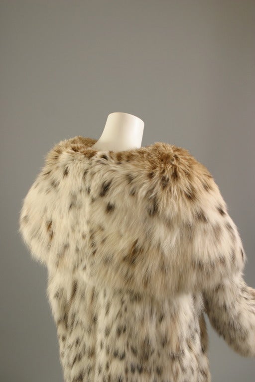 Women's REBECCA exceptional Montana Lynx fur coat For Sale