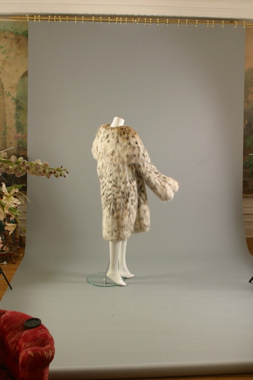 REBECCA exceptional Montana Lynx fur coat For Sale 2