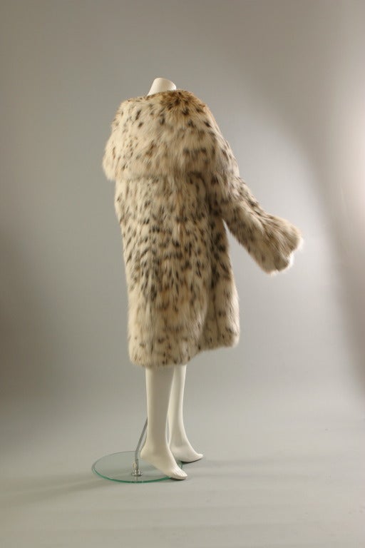 REBECCA exceptional Montana Lynx fur coat For Sale 3