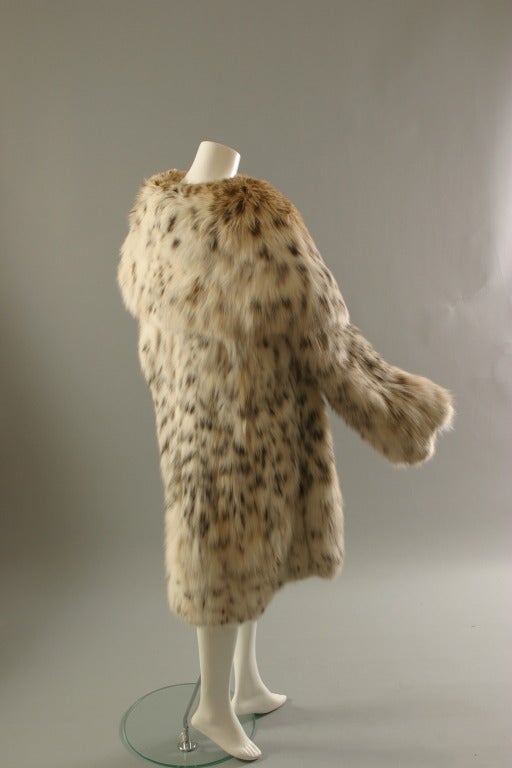 REBECCA exceptional Montana Lynx fur coat For Sale 4
