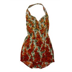 Vintage 1950's Gorgeous French brand new original swimsuit