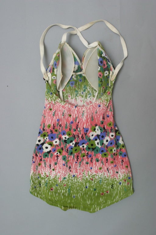 1950's Gorgeous French brand new original swimsuit In New Condition For Sale In Newark, DE