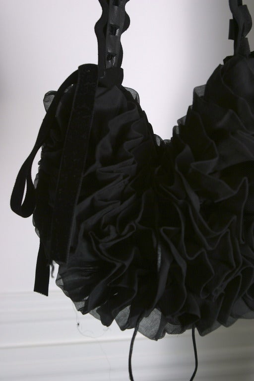 2003 TOM FORD ford YSL collector black chiffon '' boudoir'' evening hand bag For Sale 1