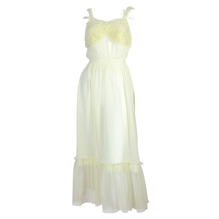 1950s french charming yellow see-through lingerie at 1stdibs