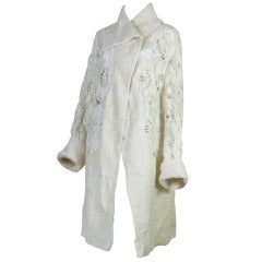 Antique 1920s French haute couture superb guipure coat