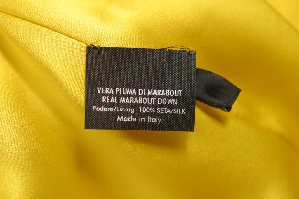 GUCCI by Tom FORD, lemon yellow marabout jacket For Sale 3