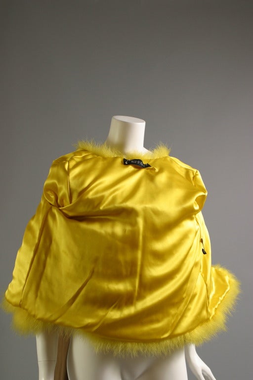 GUCCI by Tom FORD, lemon yellow marabout jacket For Sale 1