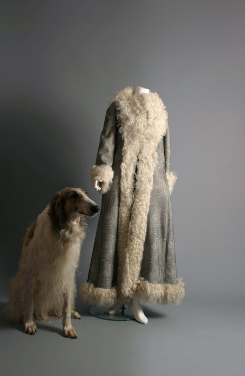 2003 stunning  DIOR ''Czarina'' lambskin and lace maxi coat For Sale 6