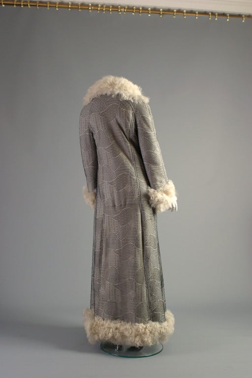 2003 stunning  DIOR ''Czarina'' lambskin and lace maxi coat For Sale 1
