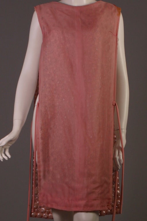 1965s Jean PATOU HAUTE COUTURE ''Bubble'' embroidered tunic dress For Sale 6