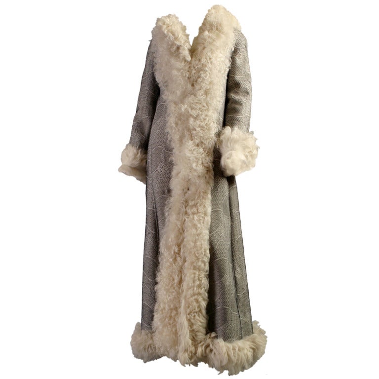 2003 stunning  DIOR ''Czarina'' lambskin and lace maxi coat For Sale