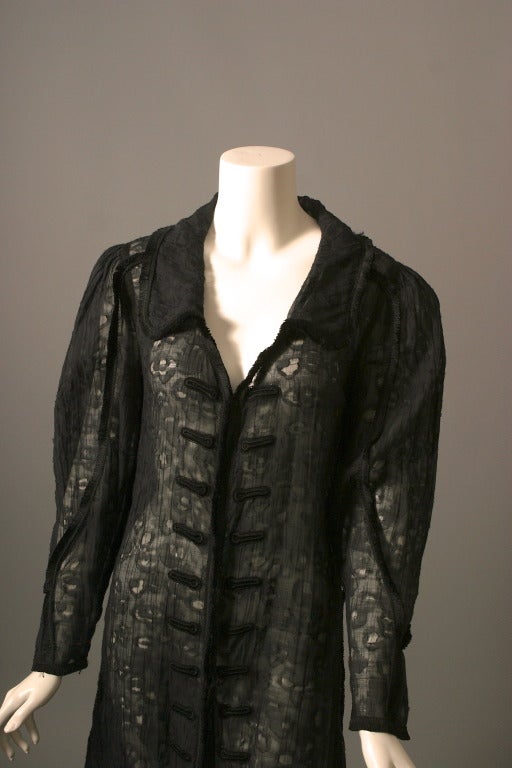 2006 ROCHAS COUTURE cotton voile evening coat In New Condition For Sale In Newark, DE