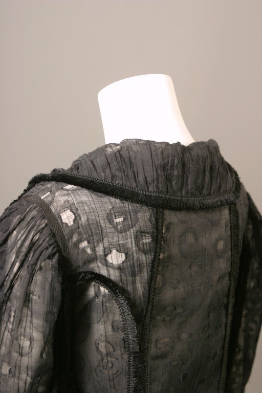 2006 ROCHAS COUTURE cotton voile evening coat For Sale 2
