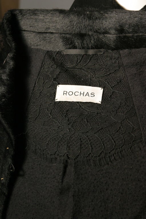 2006 ROCHAS COUTURE sublime pony hair and nutria suit For Sale 6