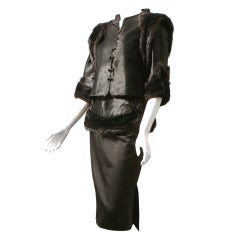 2006 ROCHAS COUTURE sublime pony hair and nutria suit