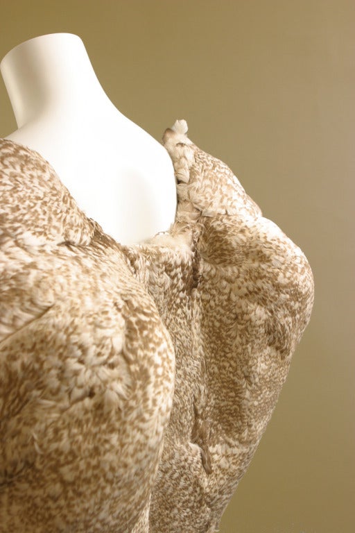 Women's 1930s Unusual sculptural sea gull feather cape For Sale